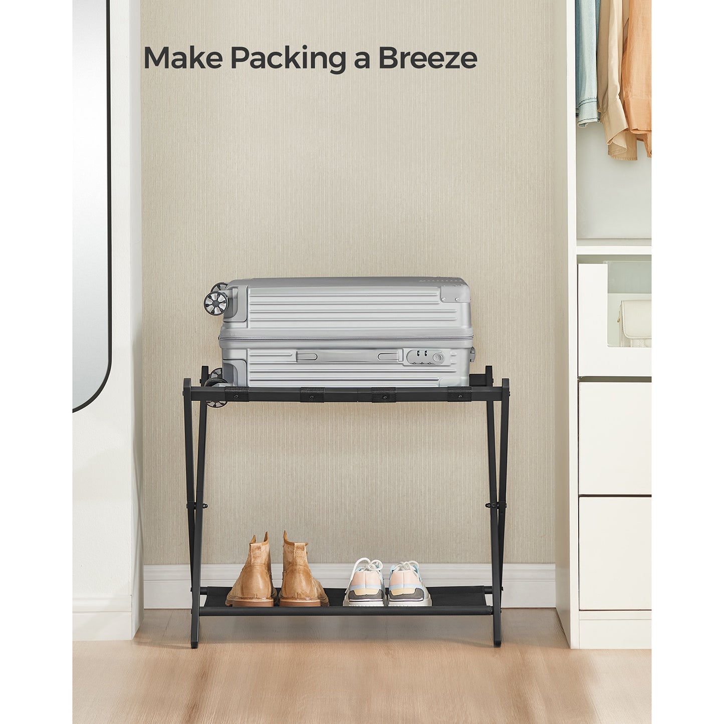 Luggage Racks for Guest Room, Set of 2 - HWLEXTRA 
