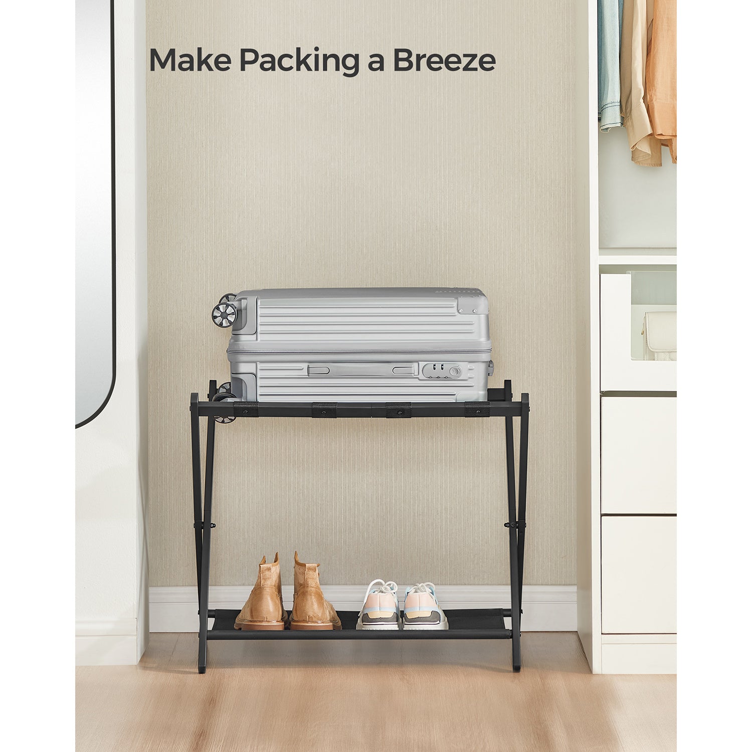 Luggage Racks for Guest Room, Set of 2 - HWLEXTRA 