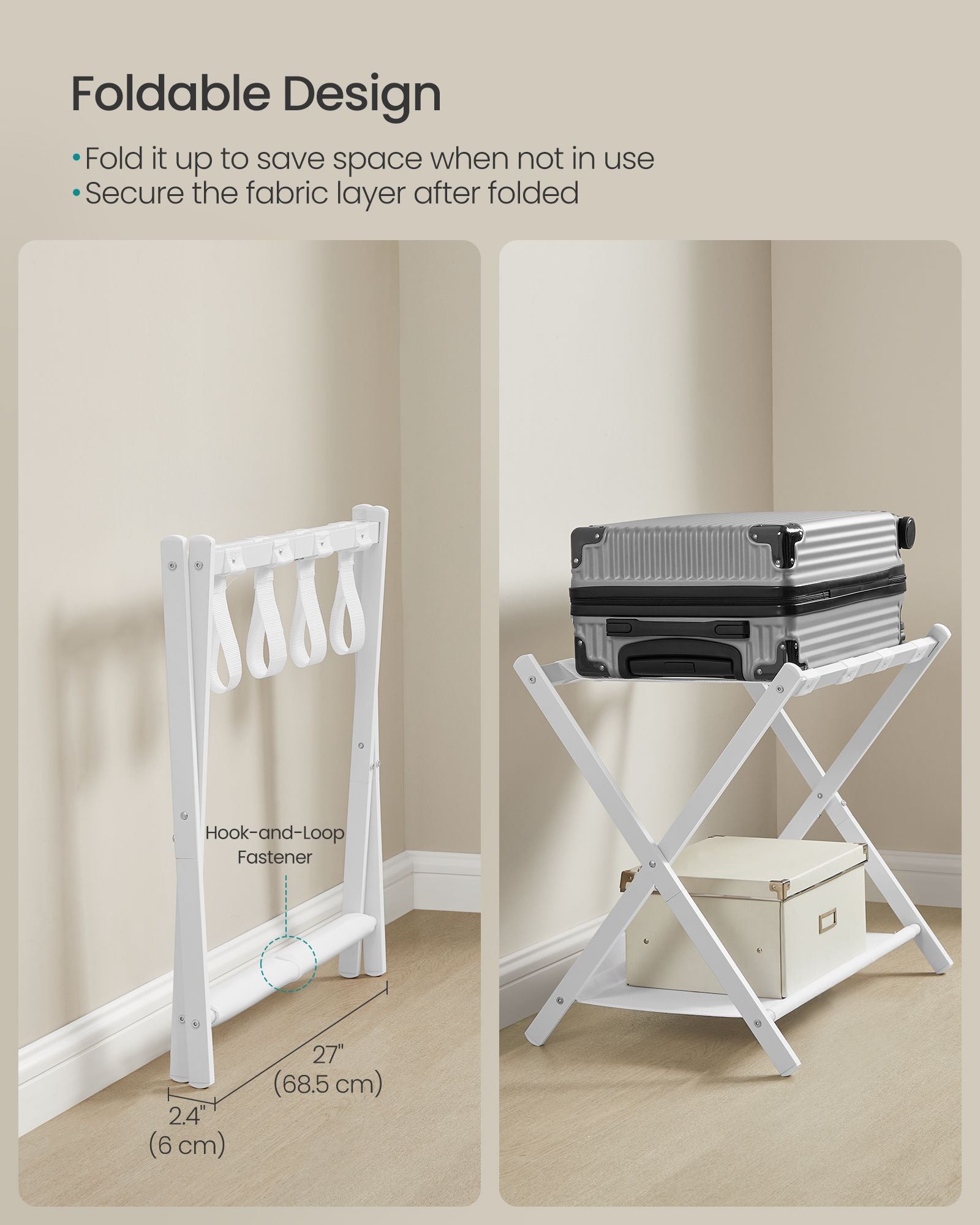 Luggage Racks for Guest Room, Set of 2 - HWLEXTRA 