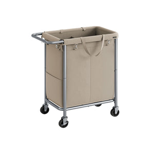 2-Section Rolling Laundry Hamper