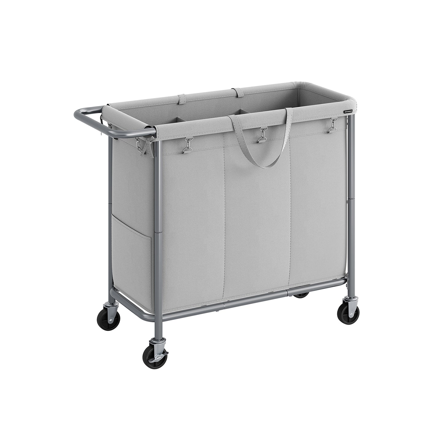 3-Section Laundry Basket with Wheels, 52.8 Gallons (200L) - HWLEXTRA 