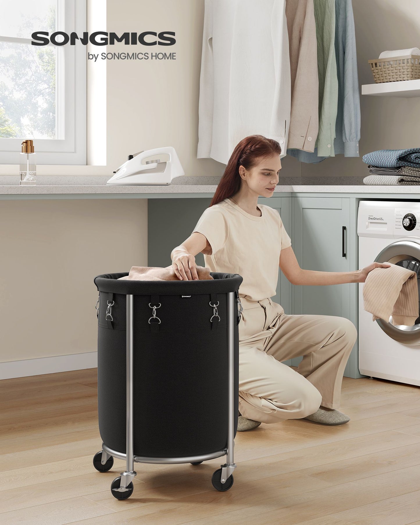18.5 Gal. Laundry Basket with Wheels