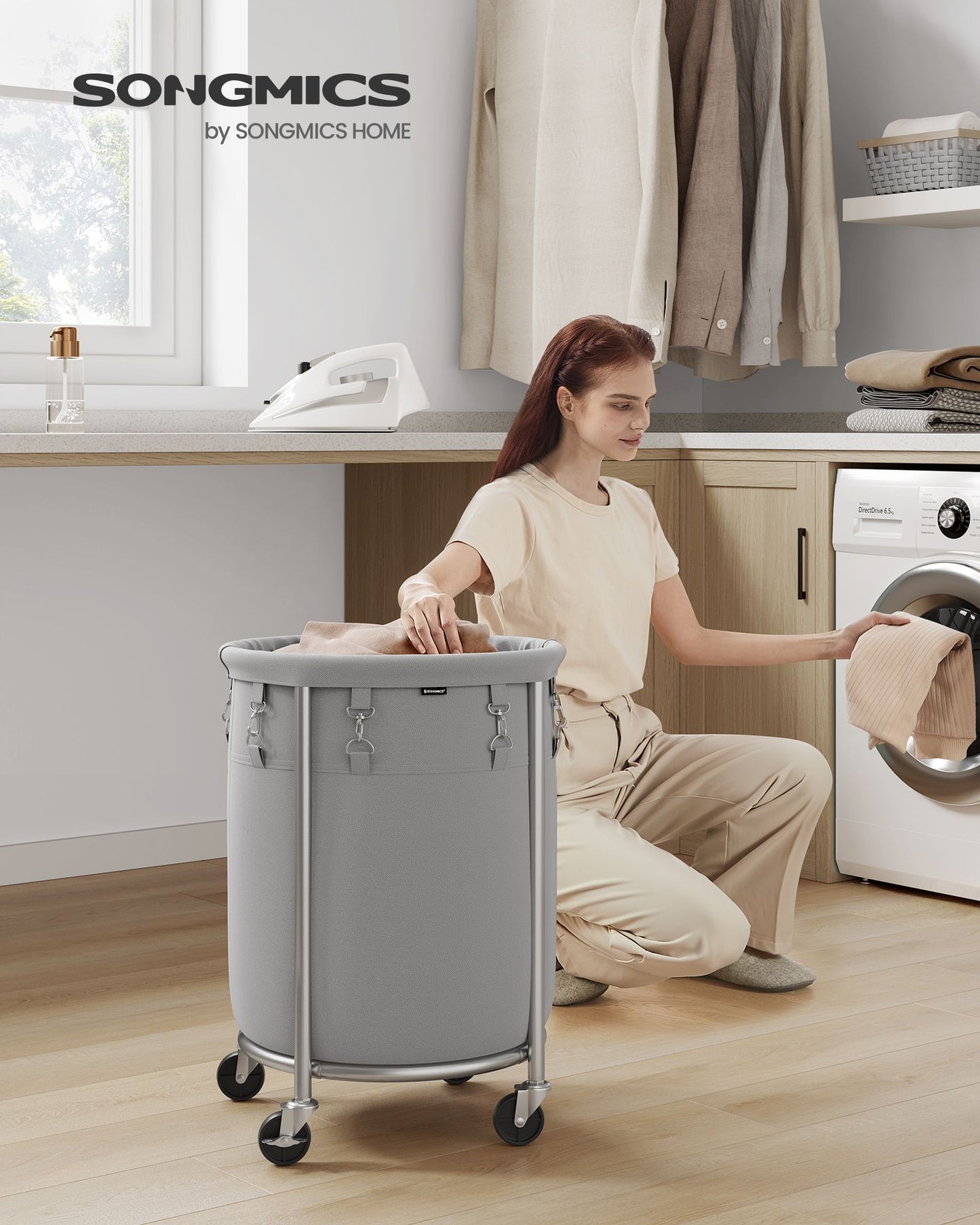 18.5 Gal. Laundry Basket with Wheels