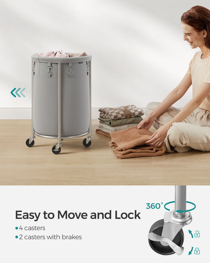 18.5 Gal. Laundry Basket with Wheels