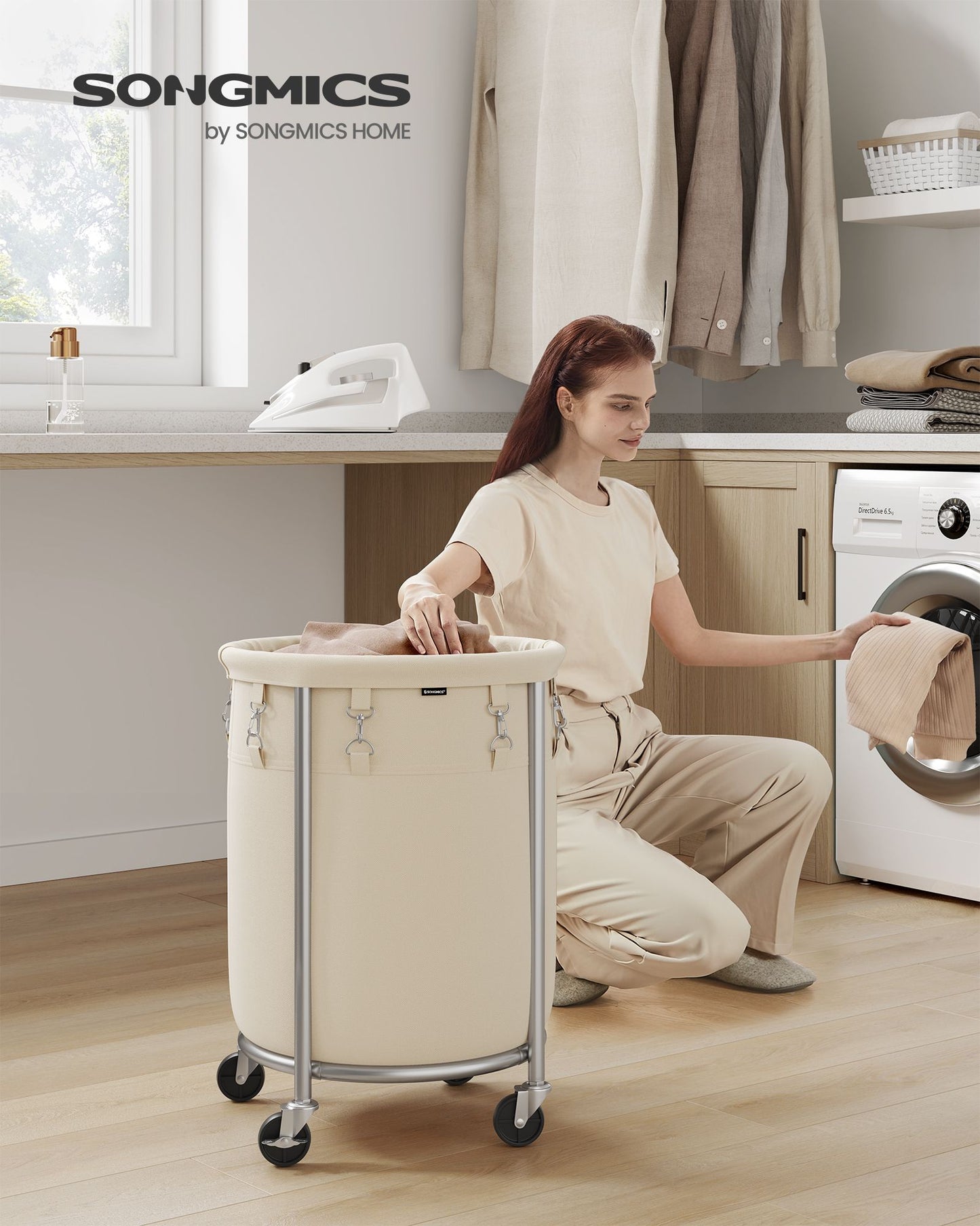 18.5 Gal. Laundry Basket with Wheels