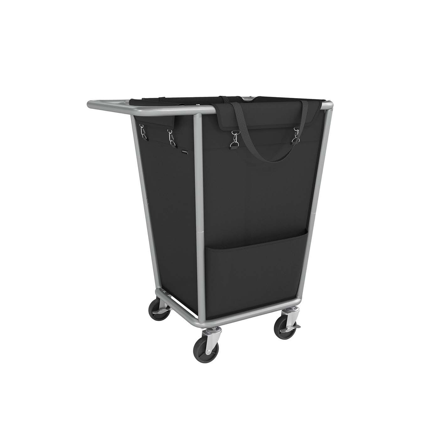 Laundry Basket with Wheels, 34.3 Gallons (130 L), Ink Black