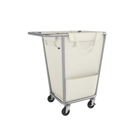 Laundry Basket with Wheels, 34.3 Gallons (130 L), Cream White
