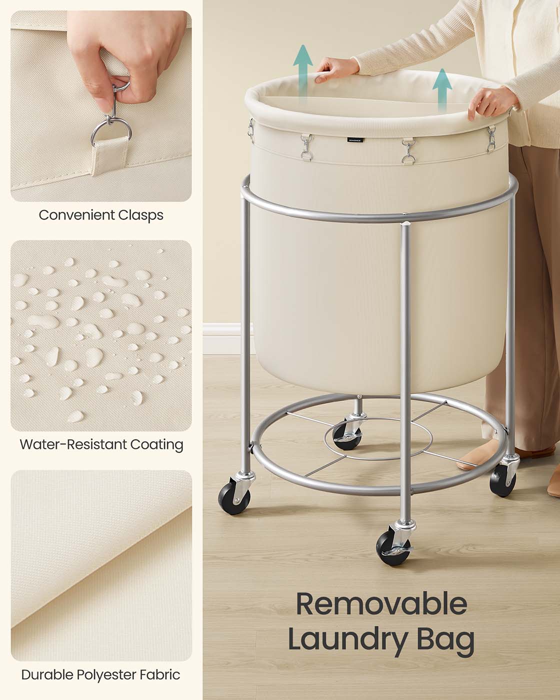63.5 Gal. Laundry Basket with Wheels