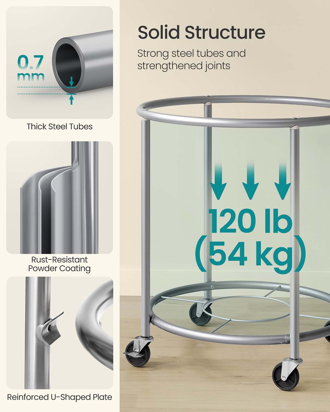 63.5 Gal. Laundry Basket with Wheels