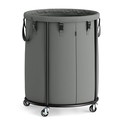 Laundry Basket with Wheels, Rolling Laundry Hamper with Steel Frame - image 5