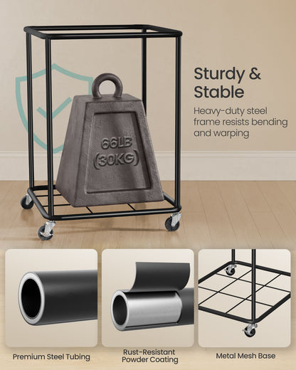 Laundry Basket with Wheels, Rolling Laundry Hamper with Steel Frame - image 10