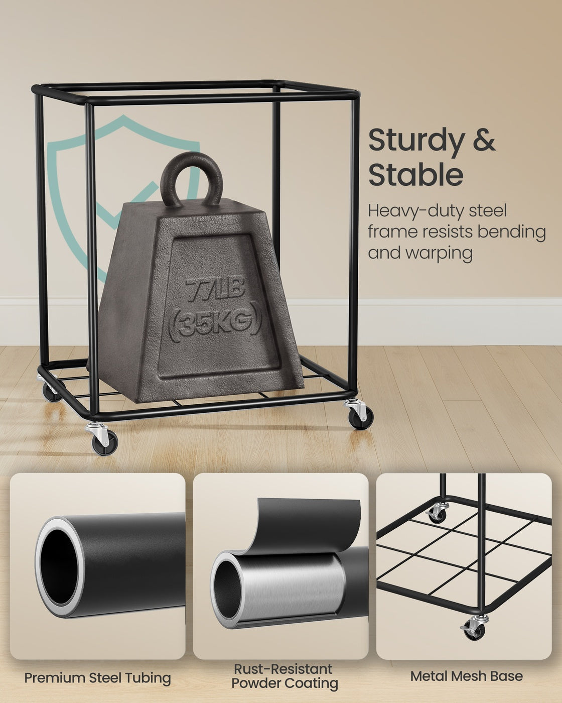 Laundry Basket with Wheels & Removable Liner Bag - image 4