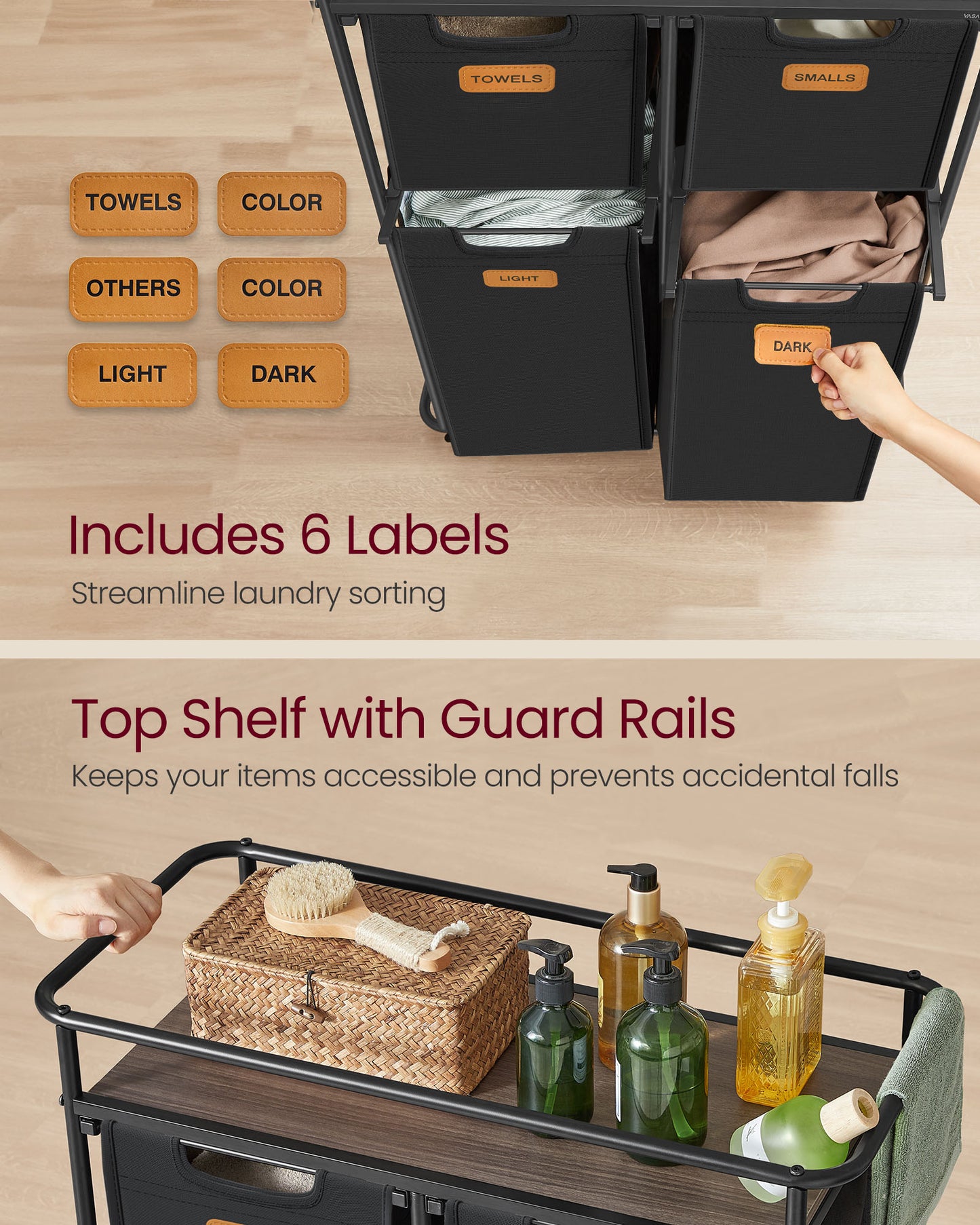Laundry Basket with Wheels, 39.6 Gal. (150 L)