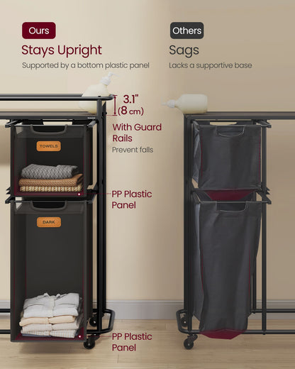 Laundry Basket with Wheels, 39.6 Gal. (150 L)