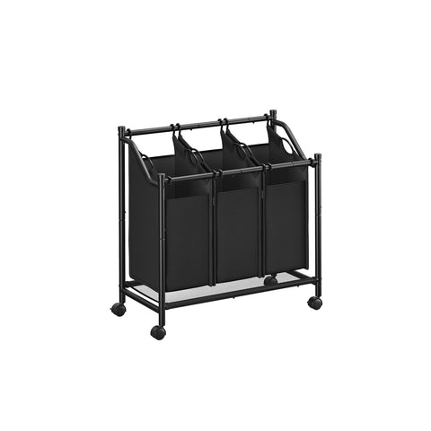 Rolling Laundry Basket with 3 Removable Bags