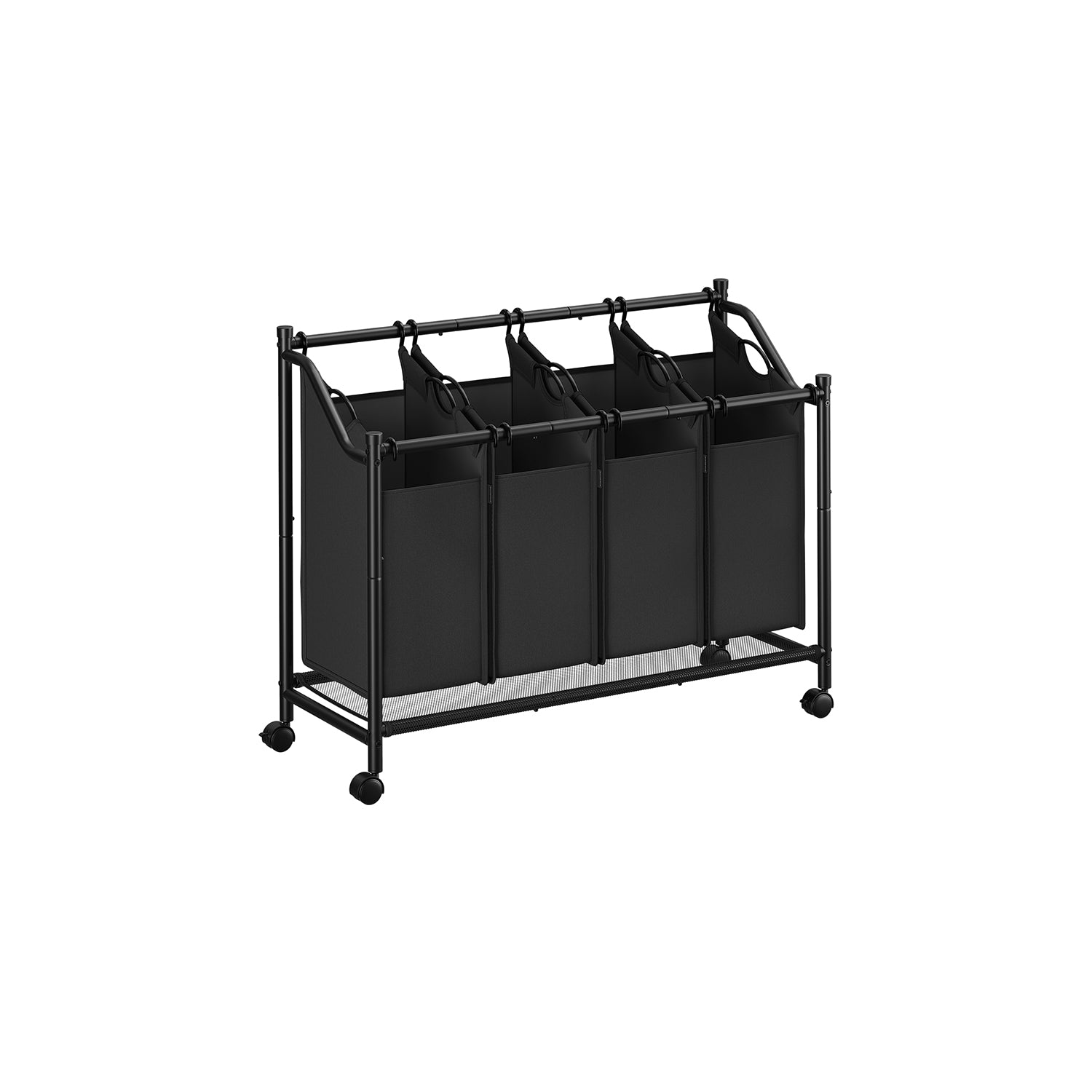 Rolling Laundry Basket with 4 Removable Bags