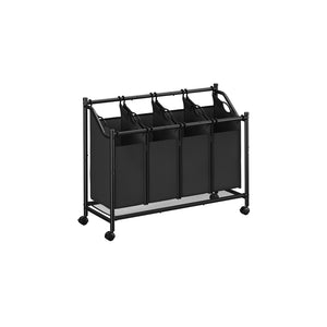 Rolling Laundry Basket with 4 Removable Bags