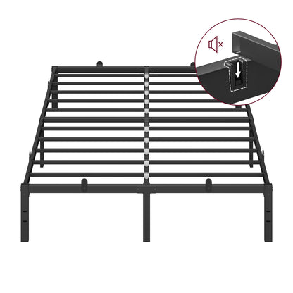 Single Metal Bed Frame 90 x 190 cm Easy Assembly Ink Black - image 9