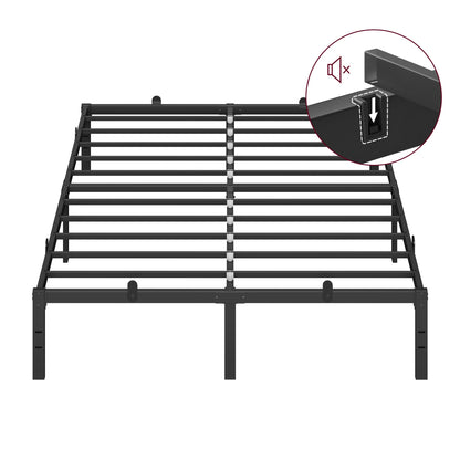 Single Metal Bed Frame 90 x 190 cm Easy Assembly Ink Black - image 8