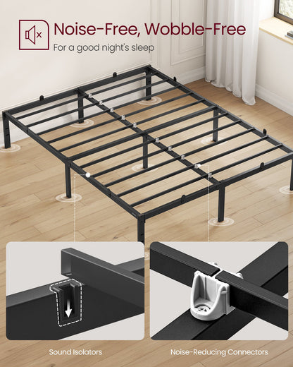 Single Metal Bed Frame 90 x 190 cm Easy Assembly Ink Black - image 11