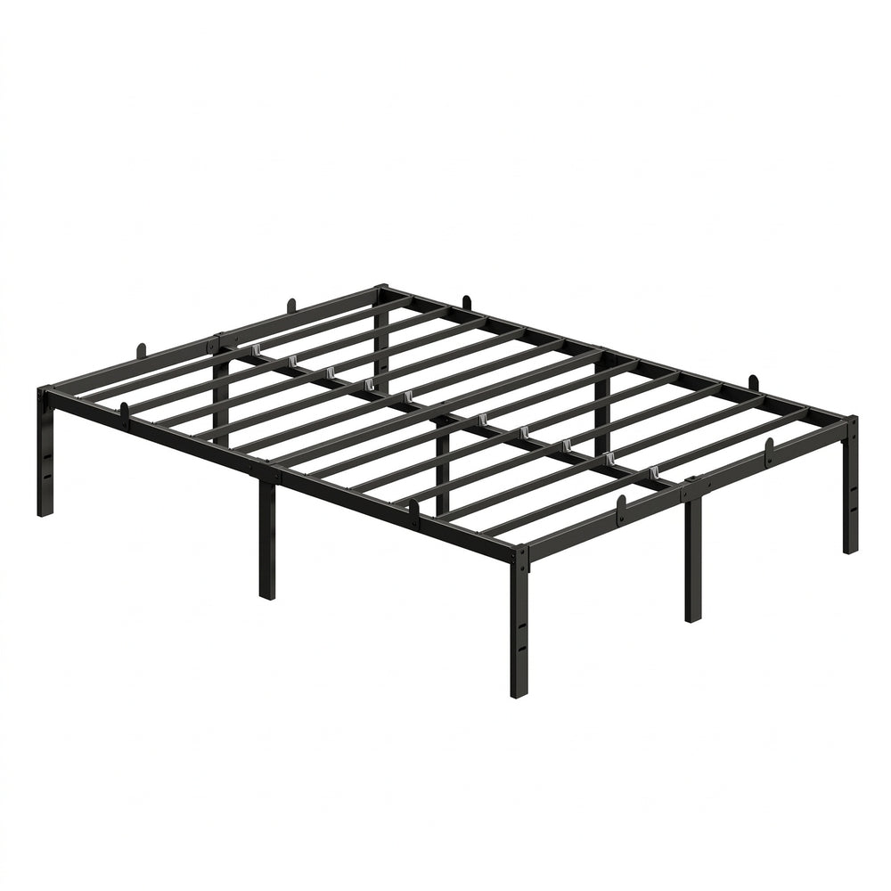 Black Steel Bed Frame — 140 x 190 cm - image 1