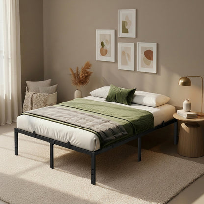 Black Steel Bed Frame — 140 x 190 cm