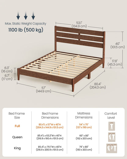 Full Bed Frame with Headboard