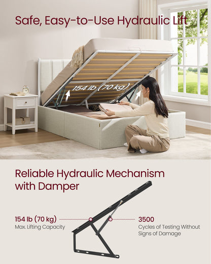 Lift Up Storage Bed Frame Queen Size