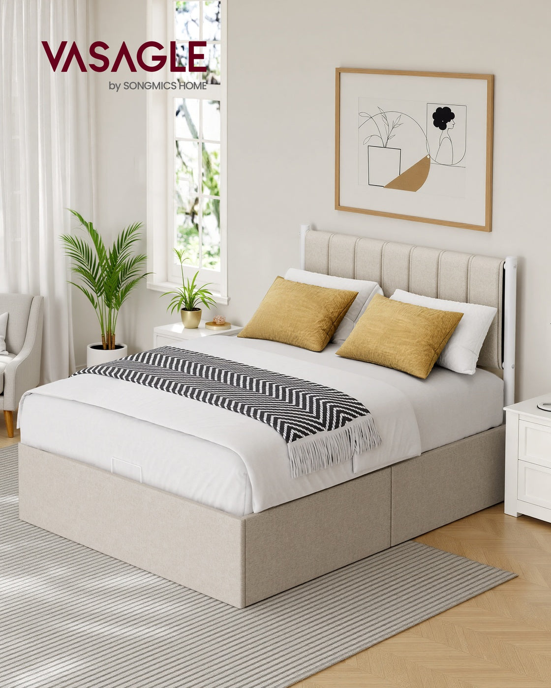 Lift Up Storage Bed Frame Full Size