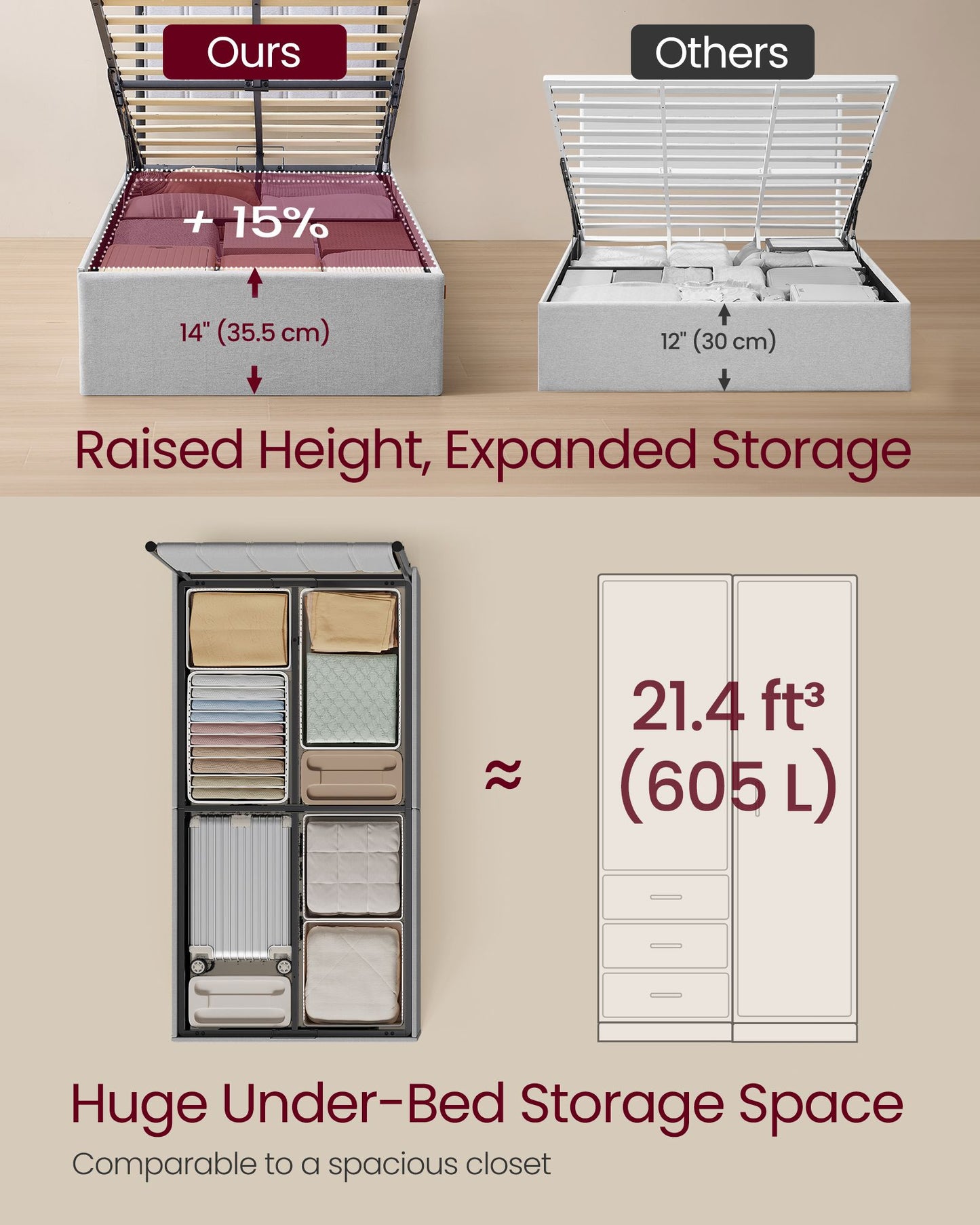 Lift Up Storage Bed Frame Twin Size, Hydraulic Platform Bed