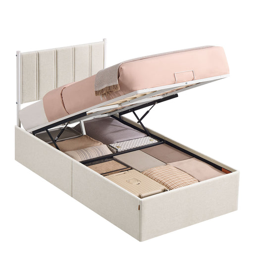 Lift Up Storage Bed Frame Twin Size, Hydraulic Platform Bed