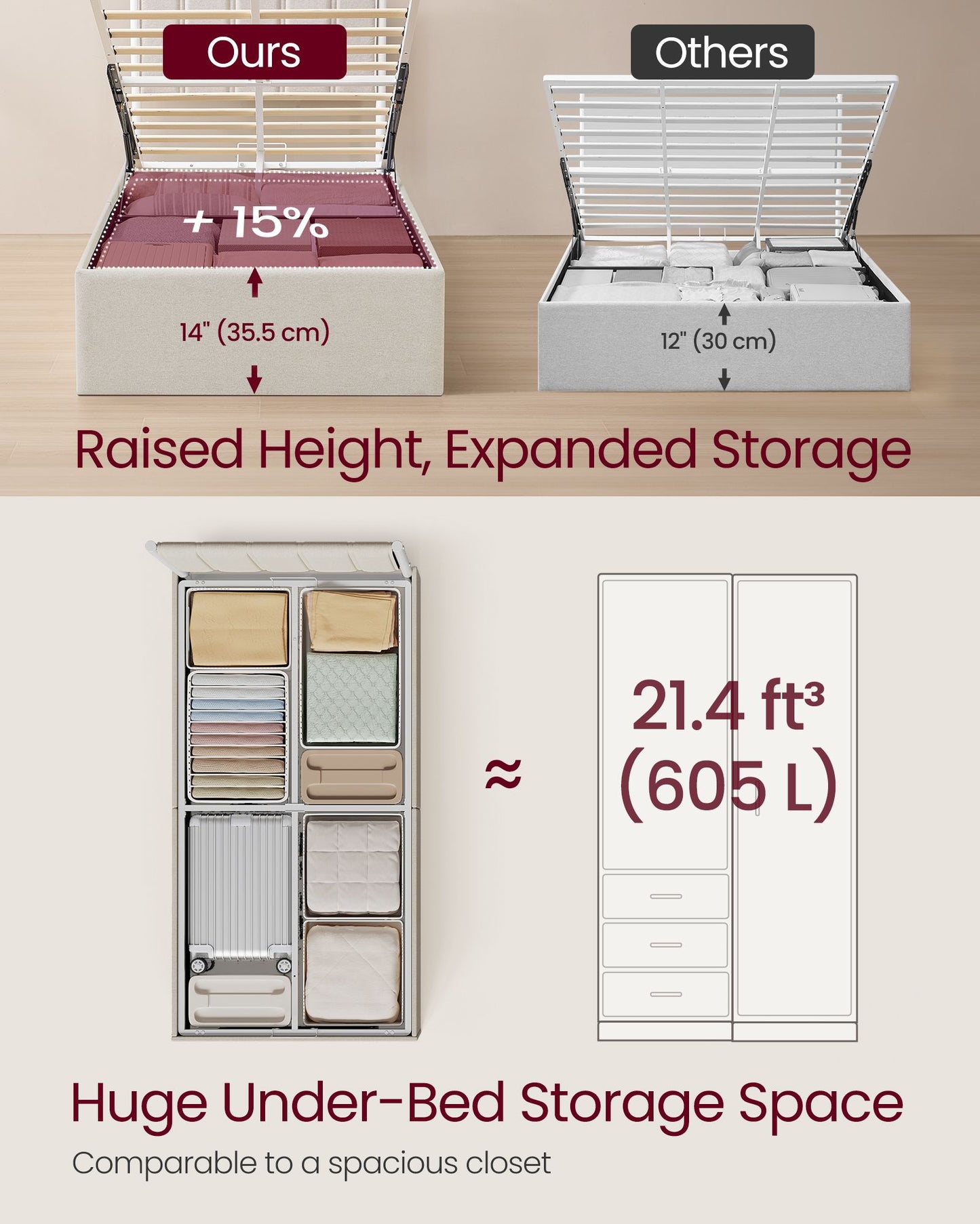 Lift Up Storage Bed Frame Twin Size, Hydraulic Platform Bed