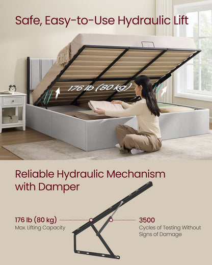 Lift Up Storage Bed Frame King Size