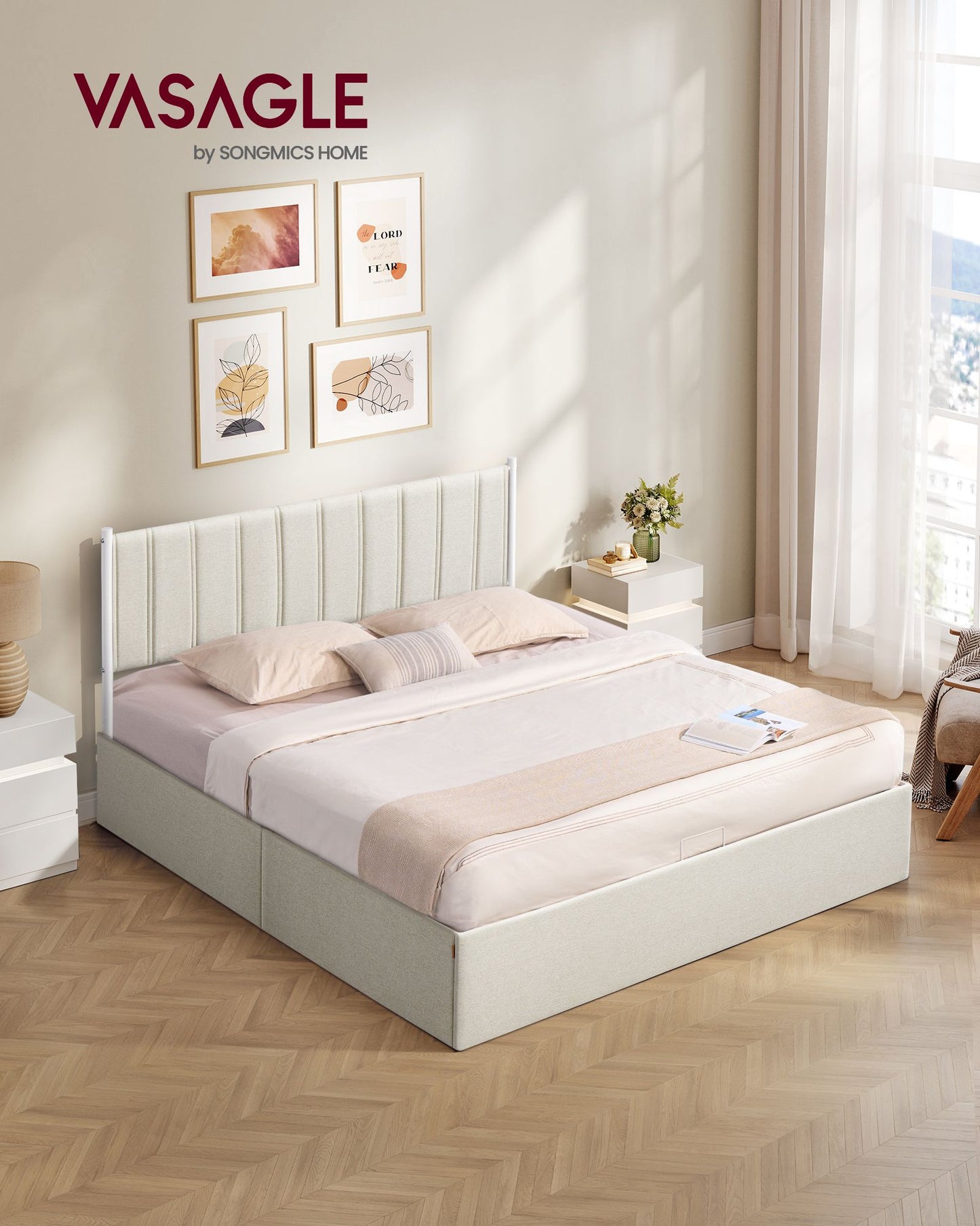 Lift Up Storage Bed Frame King Size