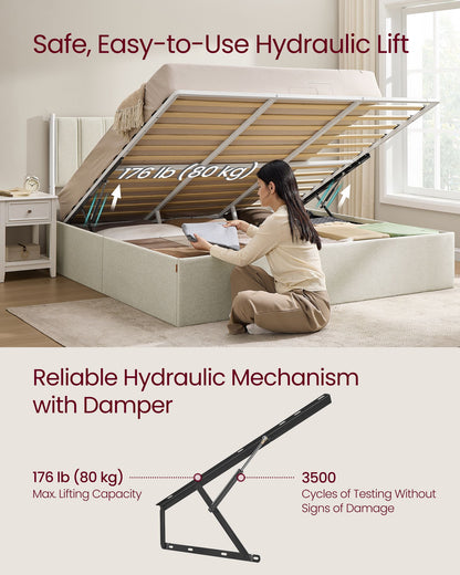 Lift Up Storage Bed Frame King Size