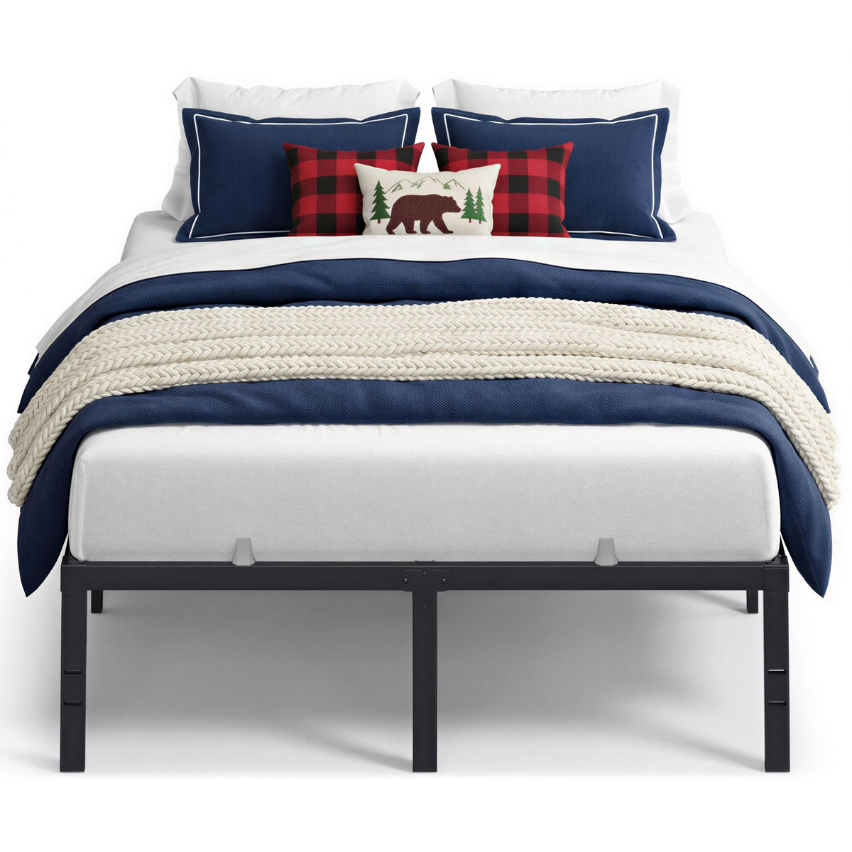 Twin Metal Bed Frame 16 Inches Tall - image 34