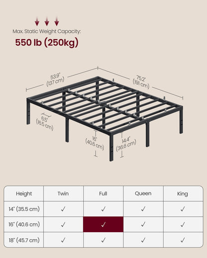 Twin Metal Bed Frame 16 Inches Tall - image 15