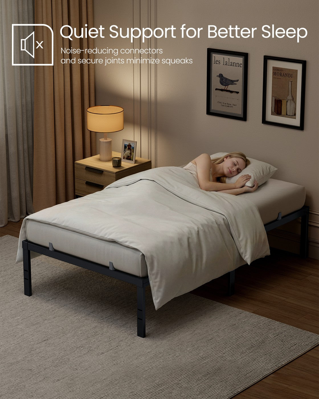 Twin Metal Bed Frame 16 Inches Tall - image 7