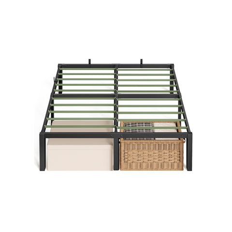 Heavy-Duty Platform Bed Frame Queen Size, Quick Assembly