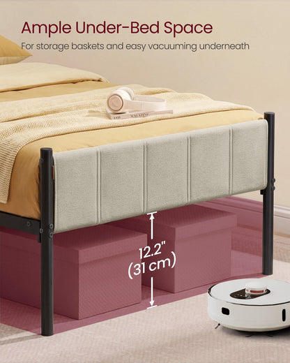 Single Bed Frame 90 x 190 cm 250 kg Weight Capacity Slate Grey - image 23