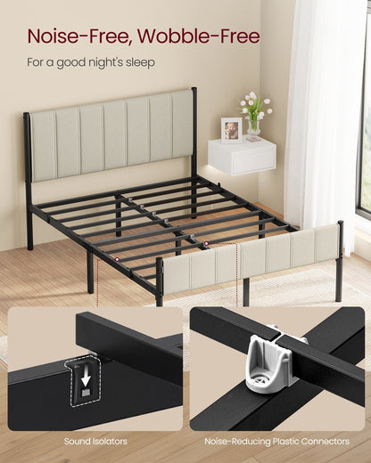 Single Bed Frame 90 x 190 cm 250 kg Weight Capacity Slate Grey - image 36