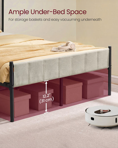 Single Bed Frame 90 x 190 cm 250 kg Weight Capacity Slate Grey - image 38
