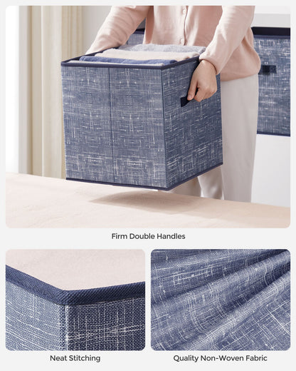 Non-Woven Fabric Storage Cubes with Double Handles - HWLEXTRA 
