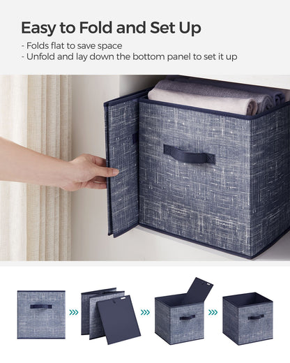 Non-Woven Fabric Storage Cubes with Double Handles - HWLEXTRA 