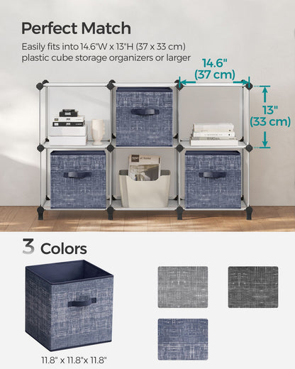 Non-Woven Fabric Storage Cubes with Double Handles - HWLEXTRA 