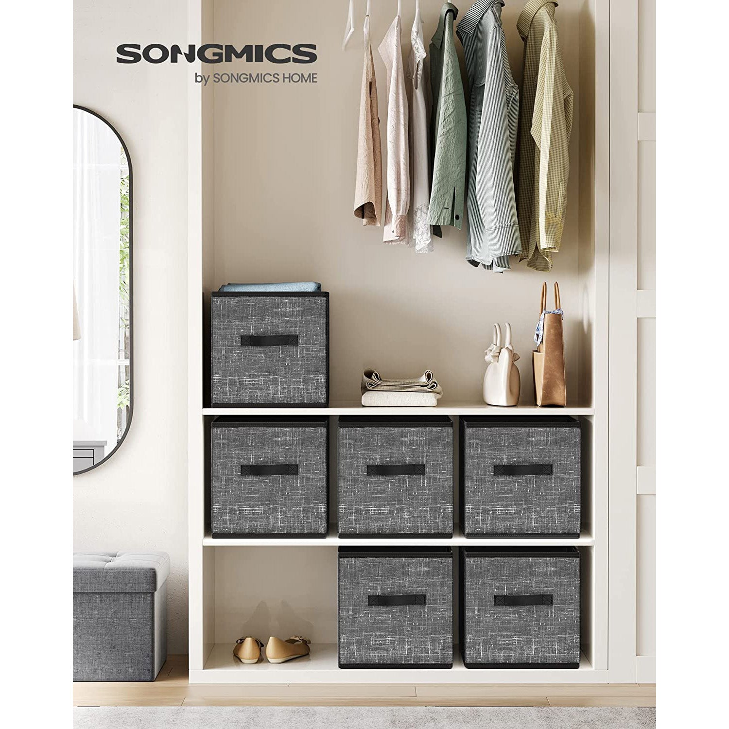 Non-Woven Fabric Storage Cubes with Double Handles - HWLEXTRA 