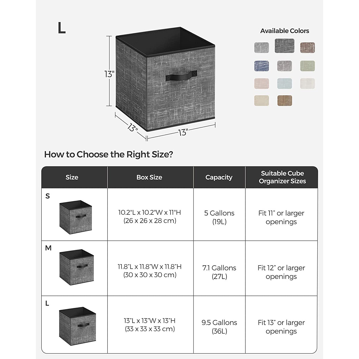 Non-Woven Fabric Storage Cubes with Double Handles - HWLEXTRA 