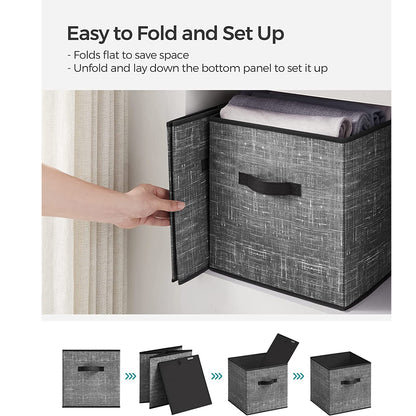 Non-Woven Fabric Storage Cubes with Double Handles - HWLEXTRA 