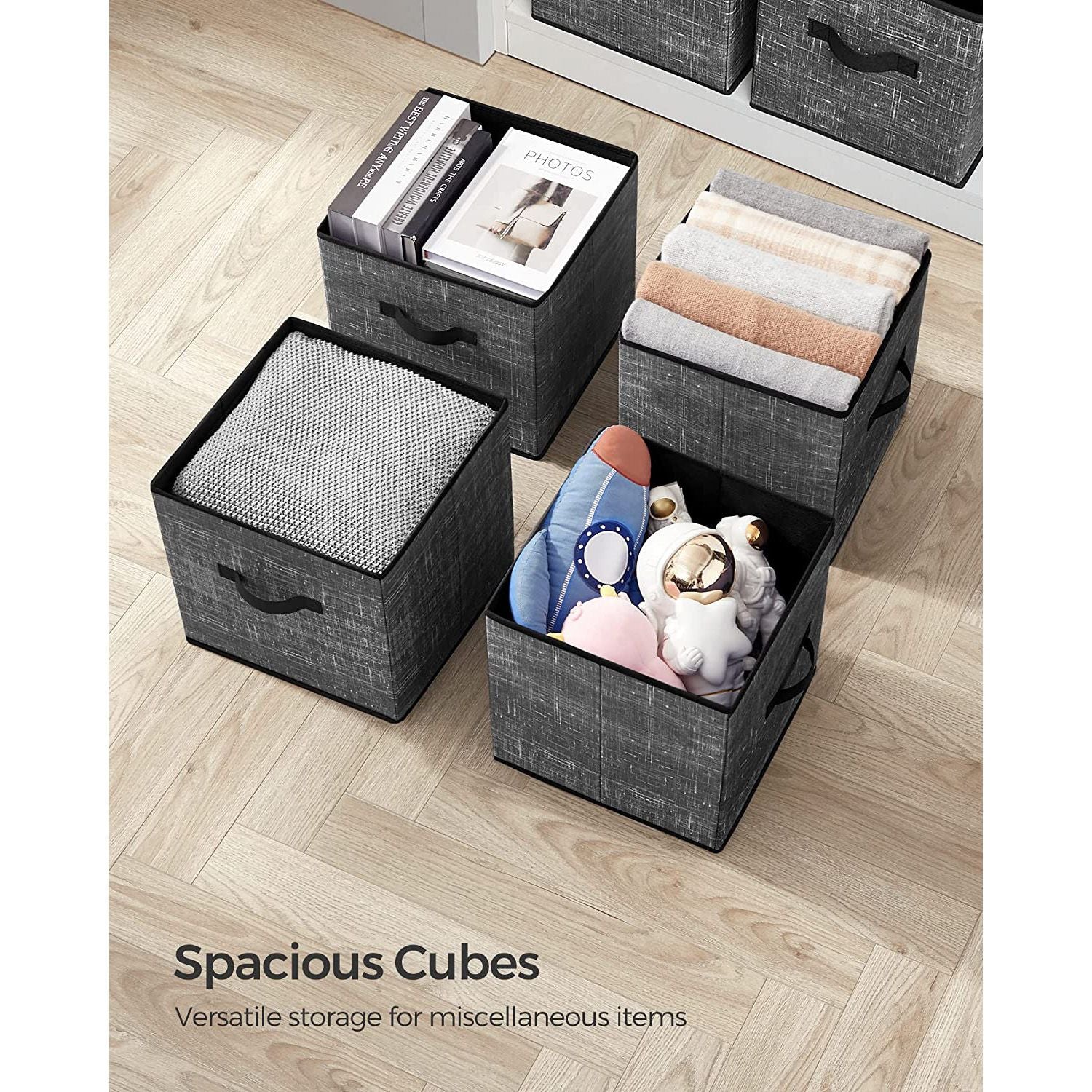 Non-Woven Fabric Storage Cubes with Double Handles - HWLEXTRA 