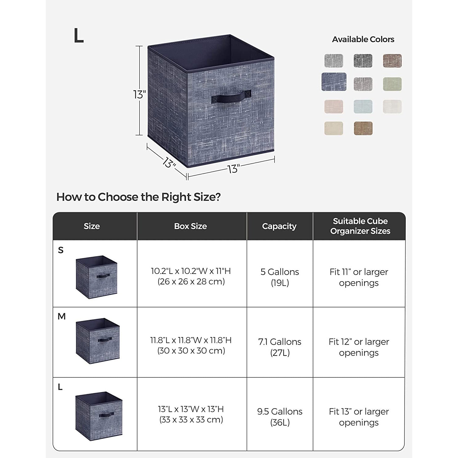 Non-Woven Fabric Storage Cubes with Double Handles - HWLEXTRA 
